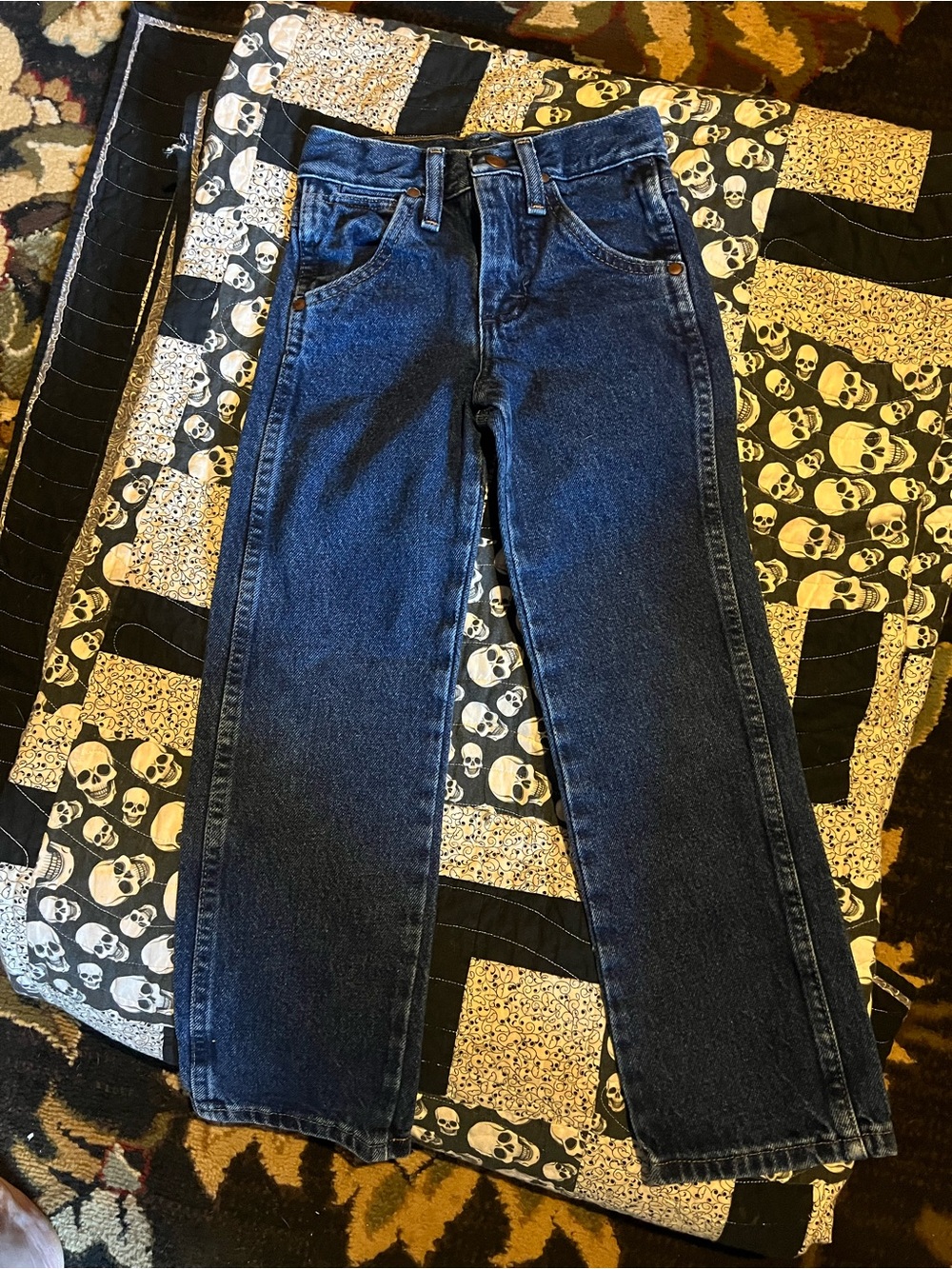 Wrangler cowboy/girl style Kids Dark Blue Straight Leg Jeans
